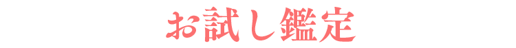無料でお試し鑑定する